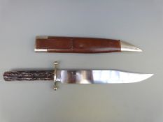 An early 20thC bowie knife by Joseph Rodgers and Sons, Sheffield,