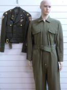 WWII USAAF officer's jacket with patch for 9th Airborne Troop Carrier together with a WWII American