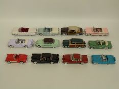 Set of 12 Franklin Mint The Classic Cars of the Fifties diecast model cars,