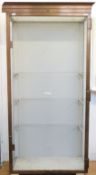 Ex Victoria & Albert Museum early 20thC glass display cabinet with bronzed frame,