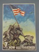 USA WWII official poster 'Now All Together' 7th War Loan,