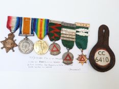 WWI medal trio awarded to M2/074666 PTE J W Miller Army Service Corps comprising 1914/1915 Star,