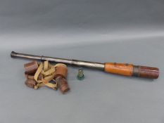 Negretti & Zambra WWI three draw military telescope marked Tel Sig (MK IV) and GS,