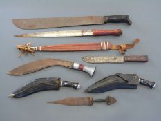 An American WWII machete marked to the blade Truetemper US 1943,