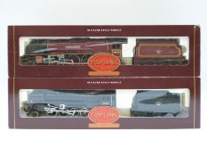 Two Hornby Top Link 00 gauge BR locomotives 4-6-2 Duchess Class Duchess of Gloucester R2023 and