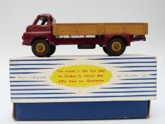 Dinky Toys diecast model Big Bedford Lorry with maroon body and brown bed and hubs, 922,