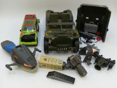 A collection of Action Man figures, vehicles and accessories.