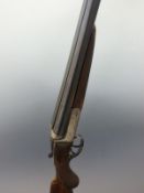 Belgian unnamed 12 bore side by side shotgun with double trigger,