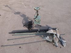 Electric rotating pigeon decoy with two birds