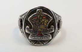 A British Forces Commonwealth signet ring,