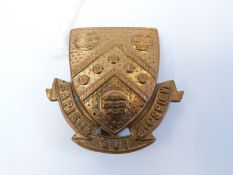 Malvern College officer's training college military cap badge