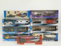 Nine Cararama and similar diecast model vehicles and boat sets,