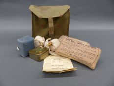 A 1943 Air Ministry first aid kit and contents
