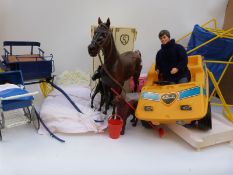 A collection of Sindy and similar vehicles,
