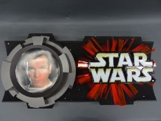 Star Wars point of sale shop display sign with interchangeable portrait posters 100 x 50cm together