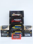 Eleven IXO Models diecast model vehicles including Museum, Ferrari, delivery lorries,
