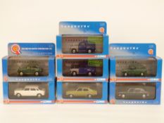 Seven Corgi Vanguards 1:43 scale limited edition diecast model BMC cars and vans,