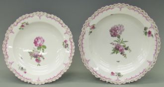 Two late 18thC / early 19thC porcelain plates by KPM Berlin,