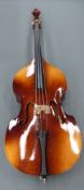 Excelsior Czechoslovakian made double bass with one piece back,