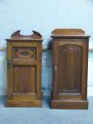 Two late 19thC mahogany pot cupboards,