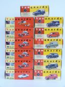 Thirteen Vanguards 1:43 scale diecast model sports cars including Historic Rally, Sunbeam,