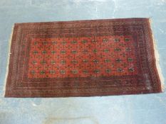 A modern wool rug with geometric repeating pattern,