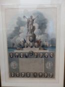 A commemorative print relating to the Battle of Cape St Vincent after R Snairke and engraved by I