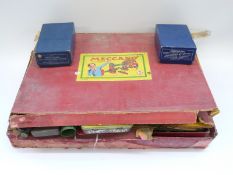 Meccano outfits no 7 and 3, reversible electric motors etc, all in original boxes.