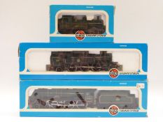 Three Airfix 00 gauge BR locomotives 4-6-0 Royal Scot 54121-3,