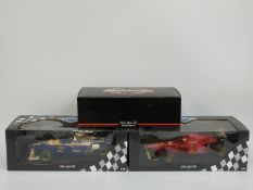 Three Minichamps Paul's Model Art 1:18 Scale diecast model Formula 1 cars M.