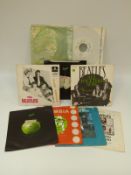 Nine Beatles / Solo singles comprising Yellow Submarine EP Portuguese issue,