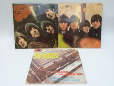 A small collection of approximately 20 albums including The Beatles, Cliff and the Shadows,