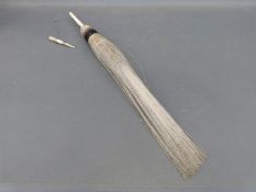 A 18th /19thC carved and turned Indian ivory ceremonial fly whisk presented by a Maharajah to Major