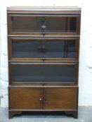 A Wilton Globe Wernicke style 4 tier bookcase,