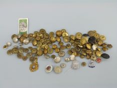 WWII military buttons including Royal Navy, Royal Air Force,