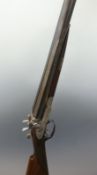 George Edward Lewis 12 bore side by side hammer action shotgun with lock named 'G.E.