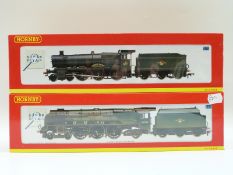 Two Hornby 00 gauge BR locomotives 4-6-0 Grange Class Overton Grange R2502 and 4-6-2 Duchess Class