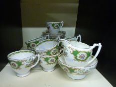 Coalport tea set with floral bird decoration