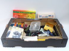 A collection of 00 gauge model railway locomotives, kits and spare parts including Roundhouse,