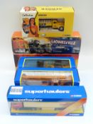 Six Corgi diecast model commercial and construction vechicles comprising Heroes Under Fire