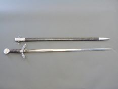 A replica Nazi German Luftwaffe officer's sword marked 0216117 to quillon,