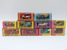 Ten Matchbox Models of Yesteryear diecast model vehicles including some rare variations,