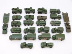Twenty-four Matchbox Lesney 1-75 series diecast model military vehicles including Ford 3-Ton 4x4,
