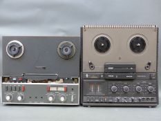 Two reel to reel recorders Revox Type A77 and Phillips N4504