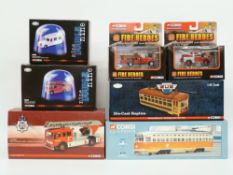 Five Corgi diecast model emergency vehicles comprising three limited edition Nine Double Nine