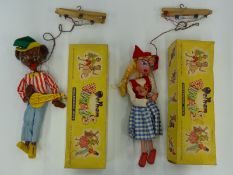 Two Pelham Puppets SM Minstrel and SS Dutch Girl both in original boxes