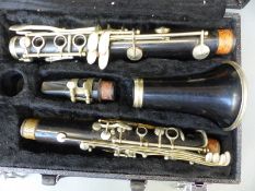 Selmer London wooden bodied Console clarinet with nickel plated keys,