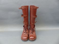 WWI American cavalry riding boots, size 7 1/2 E,