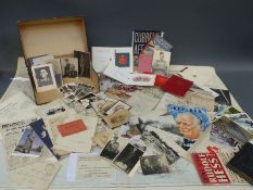 A quantity of WWII and earlier military photographs and ephemera including maps, booklets,