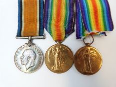 WWI medal pair awarded to T-1624 Dvr J E Apperley ASC and another Victory Medal 4842 Pte J E